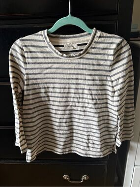 Madewell Striped Shirt in Cream and Gray